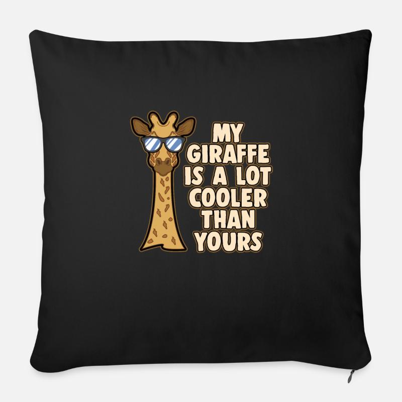 Giraffe - Sofakissenbezug 45 x 45 cm - Schwarz
