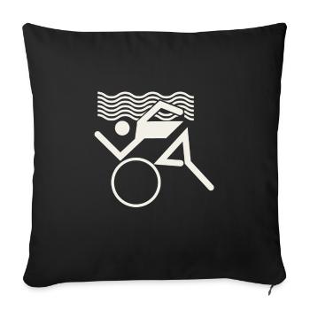 Swim Bike Run - Sofakissenbezug 45 x 45 cm - Schwarz - Vorne