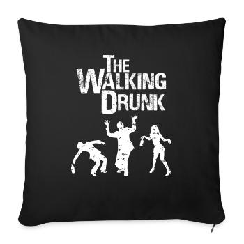 The Walking Drunk - Sofa pillowcase 17,3'' x 17,3'' (45 x 45 cm) - black - Front