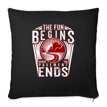 4x4 4x4 4000 4x4 cadeau - Housse de coussin décorative 45 x 45 cm - noir - Devant