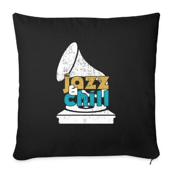 Jazz & Chill funny saying Teens Christmas - Sofa pillowcase 17,3'' x 17,3'' (45 x 45 cm) - black - Front