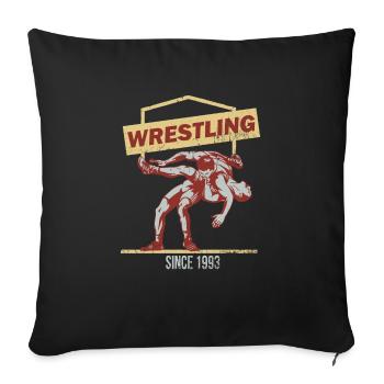 Lutte de lutte - Housse de coussin décorative 45 x 45 cm - noir - Devant