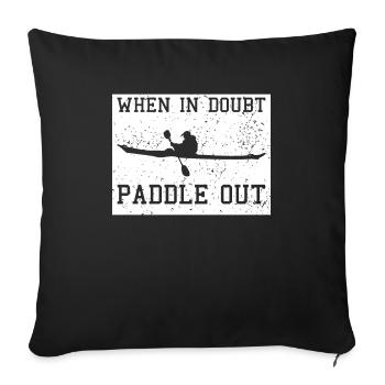 kayak - Sofa pillowcase 17,3'' x 17,3'' (45 x 45 cm) - black - Front