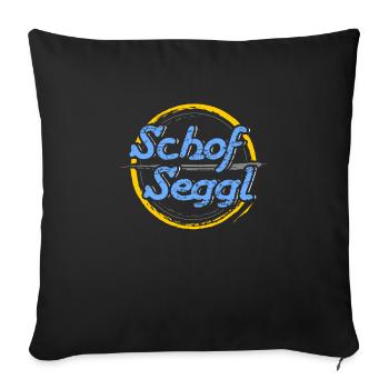 Schof Seggl - Sofakissenbezug 45 x 45 cm - Schwarz - Vorne