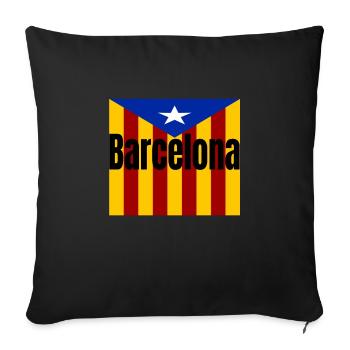 Barca Barcelona Catalan - Sofa pillowcase 17,3'' x 17,3'' (45 x 45 cm) - black - Front