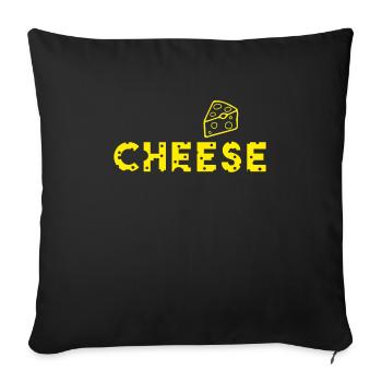 cheese Käse - Sofakissenbezug 45 x 45 cm - Schwarz - Vorne