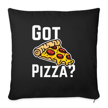Vous avez une pizza? W31 - Housse de coussin décorative 45 x 45 cm - noir - Devant