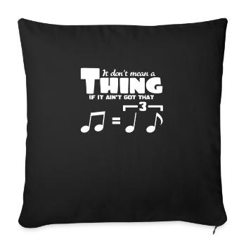 Jazz - Sofakissenbezug 45 x 45 cm - Schwarz - Vorne