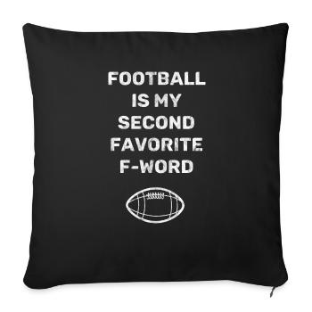 Football américain - Housse de coussin décorative 45 x 45 cm - noir - Devant