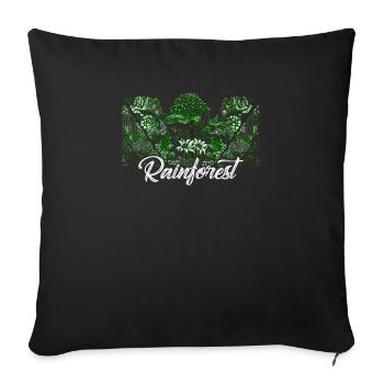 Rainforest tropics environmental protection nature climate change - Sofa pillowcase 17,3'' x 17,3'' (45 x 45 cm) - black - Front