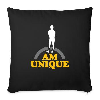 Prosthetic disability arm lost - Sofa pillowcase 17,3'' x 17,3'' (45 x 45 cm) - black - Front