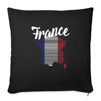 France - Sofakissenbezug 45 x 45 cm - Schwarz - Vorne