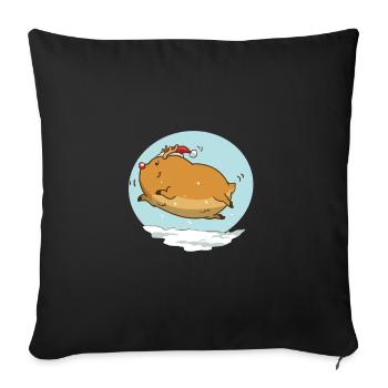 Rennes mignon - Housse de coussin décorative 45 x 45 cm - noir - Devant