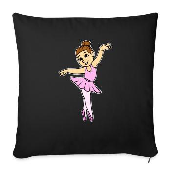 Ballet Dancing Model - Sofa pillowcase 17,3'' x 17,3'' (45 x 45 cm) - black - Front