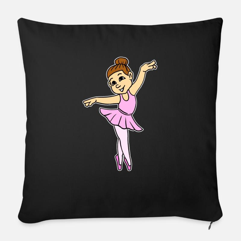 Ballett-Modell - Sofakissenbezug 45 x 45 cm - Schwarz