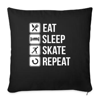 Skater & Skaten - Sofakissenbezug 45 x 45 cm - Schwarz - Vorne