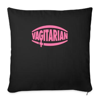 Lesbienne lesbienne lesbienne LGBT Gay Pride - Housse de coussin décorative 45 x 45 cm - noir - Devant