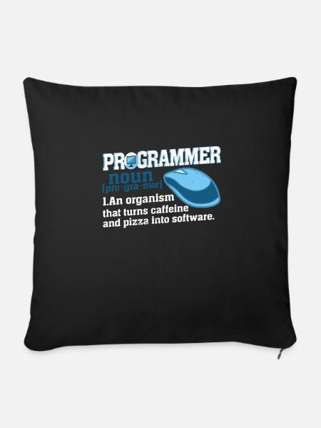 Programmierer Definition Geek Computerfreak Nerd - Sofakissenbezug 45 x 45 cm - Schwarz