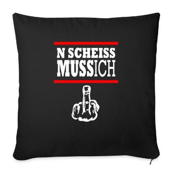 Je dois chier - Housse de coussin décorative 45 x 45 cm - noir - Devant
