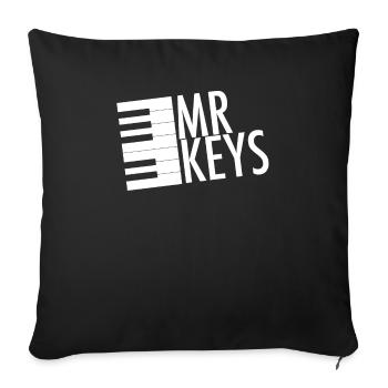 M. Keys - Housse de coussin décorative 45 x 45 cm - noir - Devant