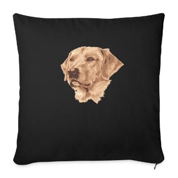 Golden Retrievers - Housse de coussin décorative 45 x 45 cm - noir - Devant