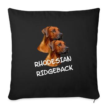 Rhodesian Ridgeback Hunde - Sofakissenbezug 45 x 45 cm - Schwarz - Vorne