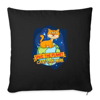 Kinder - Sofakissenbezug 45 x 45 cm - Schwarz - Vorne