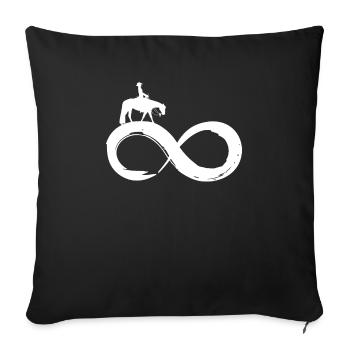 Infinity Westernreiten - Sofakissenbezug 45 x 45 cm - Schwarz - Vorne