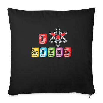 Amour de la science - Housse de coussin décorative 45 x 45 cm - noir - Devant