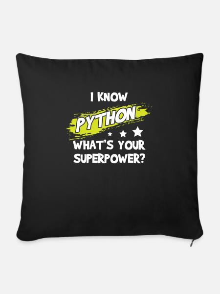 Python - Sofakissenbezug 45 x 45 cm - Schwarz
