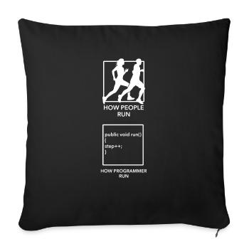 programmeur - Housse de coussin décorative 45 x 45 cm - noir - Devant