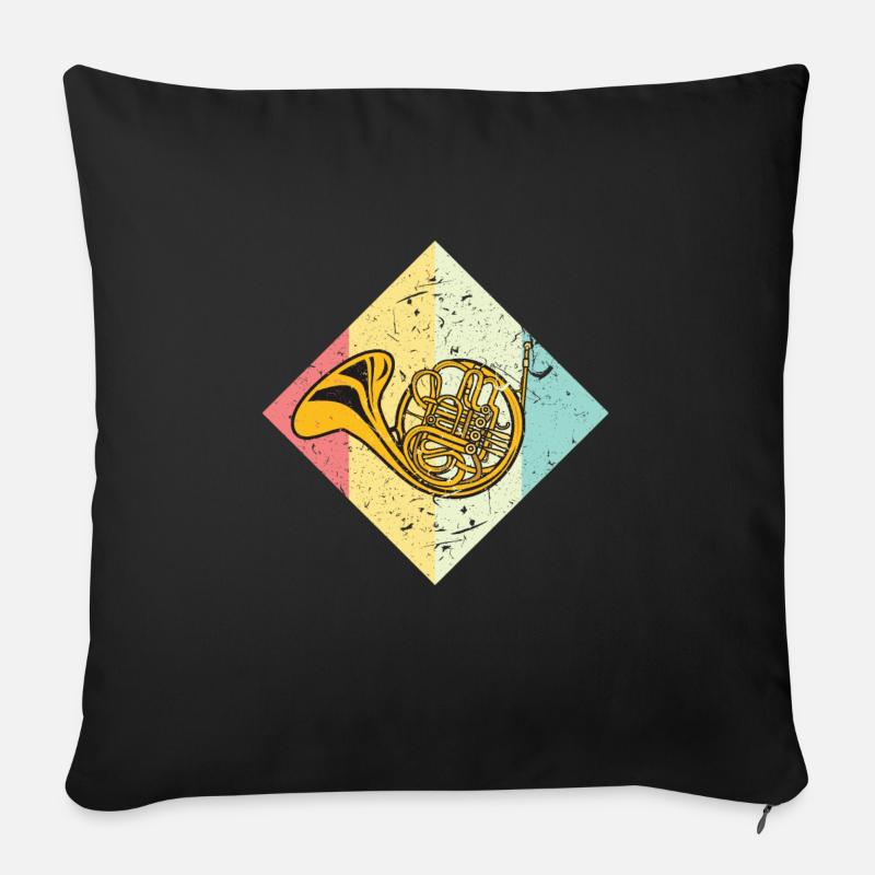 Horn - Sofakissenbezug 45 x 45 cm - Schwarz