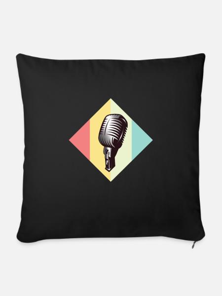 Mikrofon - Sofakissenbezug 45 x 45 cm - Schwarz