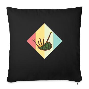 Dudelsack - Sofakissenbezug 45 x 45 cm - Schwarz - Vorne