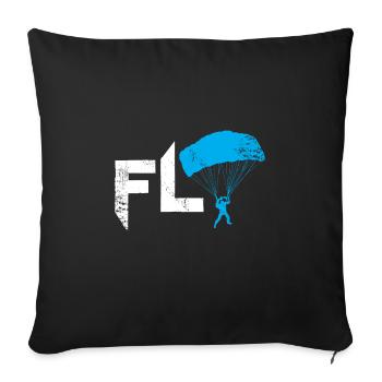 Fliege Fallschirm Weihnachtsgeschenk - Sofakissenbezug 45 x 45 cm - Schwarz - Vorne
