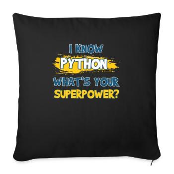 Programmierer Python - Sofakissenbezug 45 x 45 cm - Schwarz - Vorne