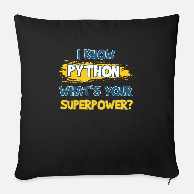 Programmierer Python - Sofakissenbezug 45 x 45 cm - Schwarz