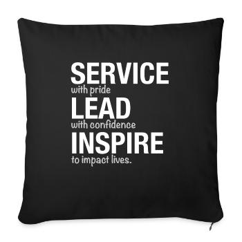 Service Lead Inspire - Sofakissenbezug 45 x 45 cm - Schwarz - Vorne