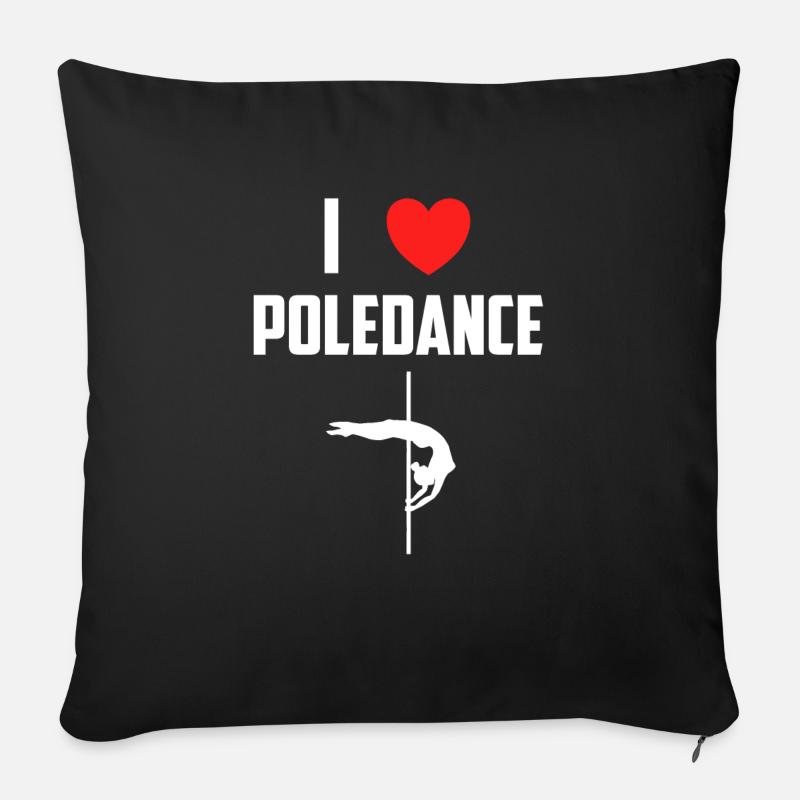Ich liebe Poledancing - Sofakissenbezug 45 x 45 cm - Schwarz