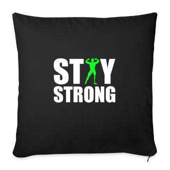 Musculation avec prothèse - Housse de coussin décorative 45 x 45 cm - noir - Devant