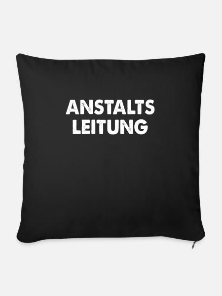 anstalts leitung - Sofakissenbezug 45 x 45 cm - Schwarz