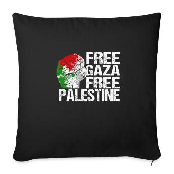 Free Gaza Free Palestine - Housse de coussin décorative 45 x 45 cm - noir - Devant