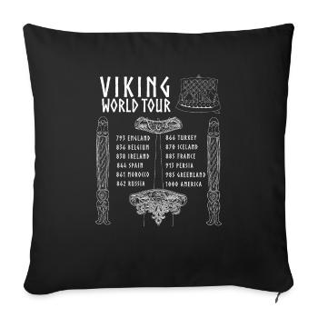 Viking Early Middle Ages reenactment - Sofa pillowcase 17,3'' x 17,3'' (45 x 45 cm) - black - Front