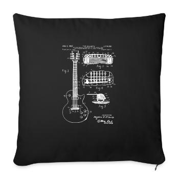 J'adore le modèle de professeur de bassiste de guitare - Housse de coussin décorative 45 x 45 cm - noir - Devant
