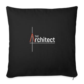 The Architect fArchitekt Maurer Meister - Sofa pillowcase 17,3'' x 17,3'' (45 x 45 cm) - black - Front