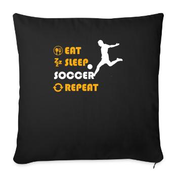 Soccer - cadeau pour hommes et femmes - Housse de coussin décorative 45 x 45 cm - noir - Devant