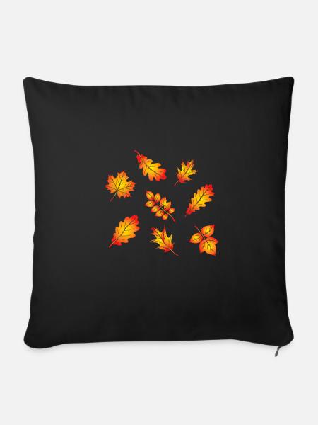 Herbst - Sofakissenbezug 45 x 45 cm - Schwarz