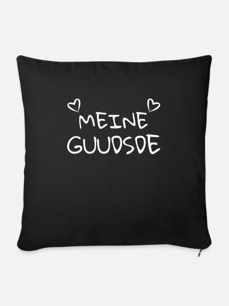 sächsischer Spruch Partnerlook lustiger Dialekt - Sofakissenbezug 45 x 45 cm - Schwarz
