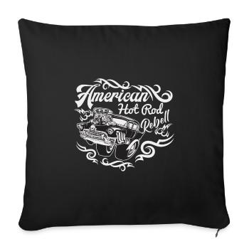 Hot Rod America - Housse de coussin décorative 45 x 45 cm - noir - Devant