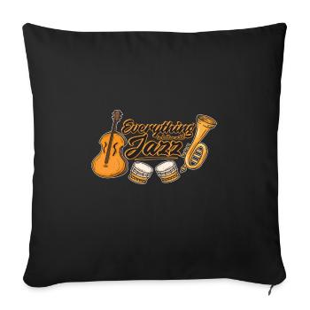 Jazz - Sofakissenbezug 45 x 45 cm - Schwarz - Vorne